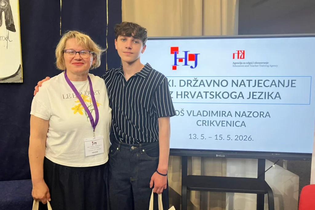Gimnazijalac Martin Brčić treći na državnom Natjecanju iz hrvatskoga jezika